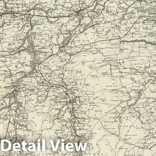Historic Map : 19 Hexham 1897 - Vintage Wall Art