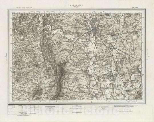 Historic Map : 199 Worcester (Hills) 1898 - Vintage Wall Art