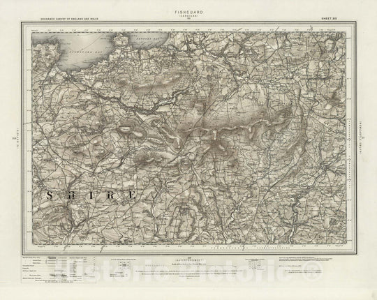 Historic Map : 210 Cardigan (Hills) 1898 - Vintage Wall Art