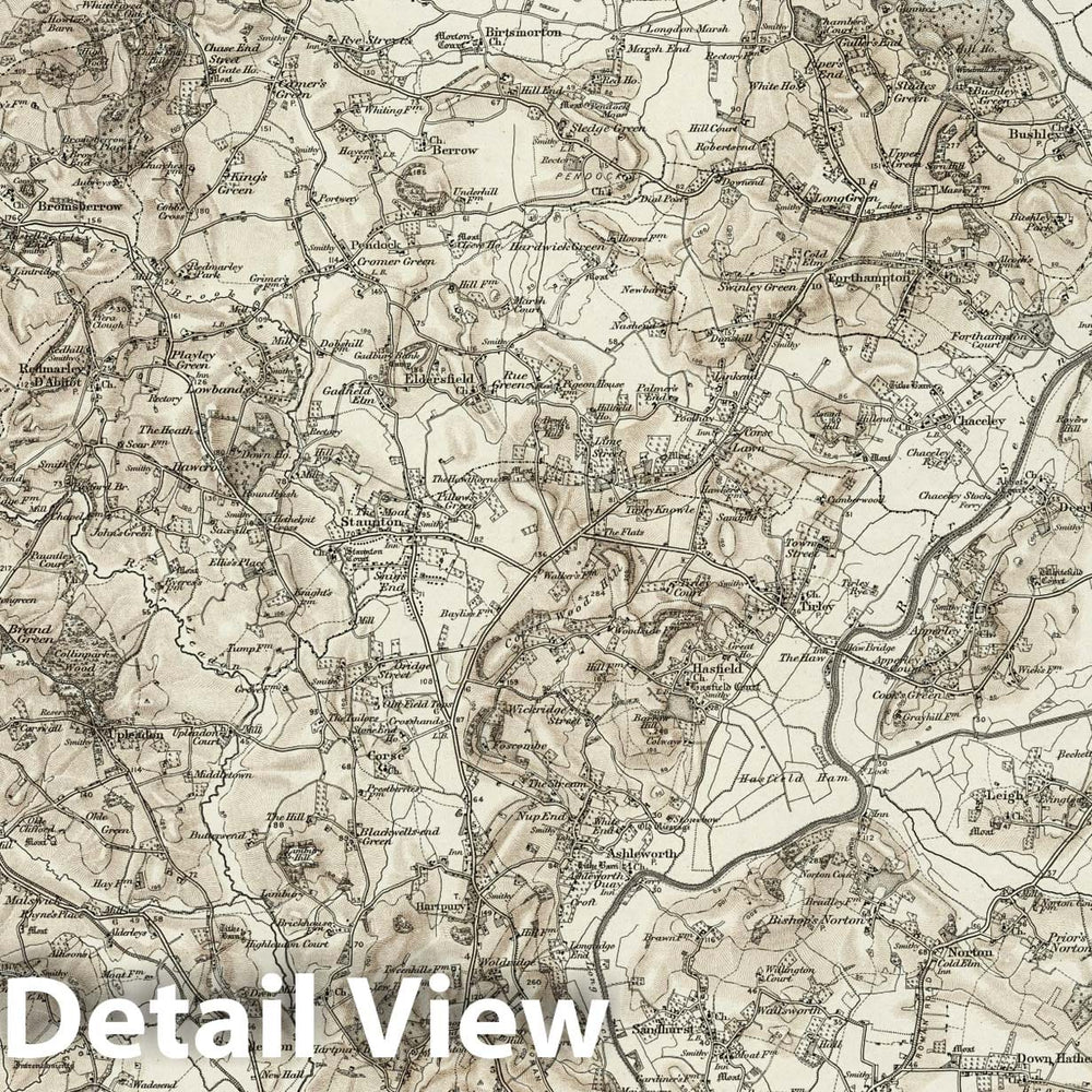 Historic Map : 216 Tewksbury (Hills) 1898 - Vintage Wall Art