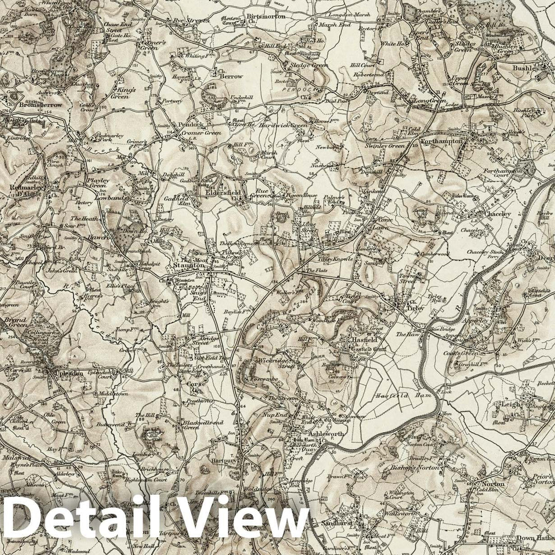 Historic Map : 216 Tewksbury (Hills) 1898 - Vintage Wall Art