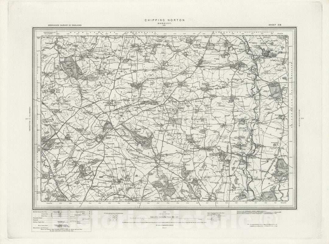 Historic Map : 218 Chipping Norton 1896 - Vintage Wall Art