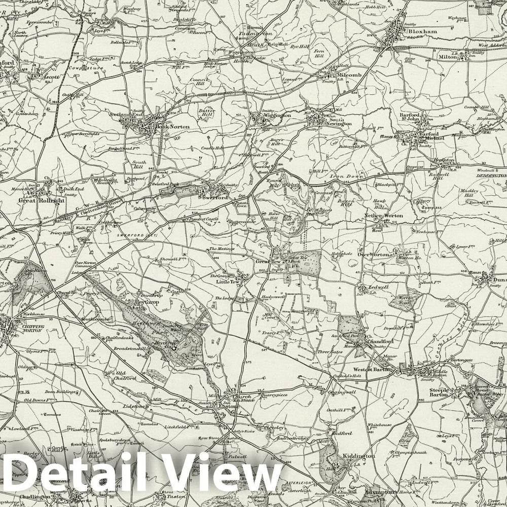 Historic Map : 218 Chipping Norton 1896 - Vintage Wall Art