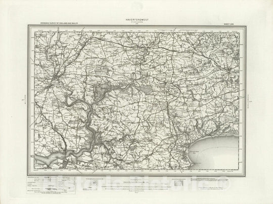Historic Map : 228 Haverfordwest 1898 - Vintage Wall Art