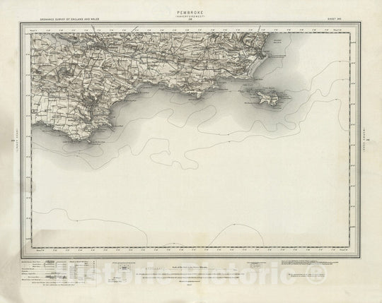 Historic Map : 245 Pembroke (Hills) 1898 - Vintage Wall Art