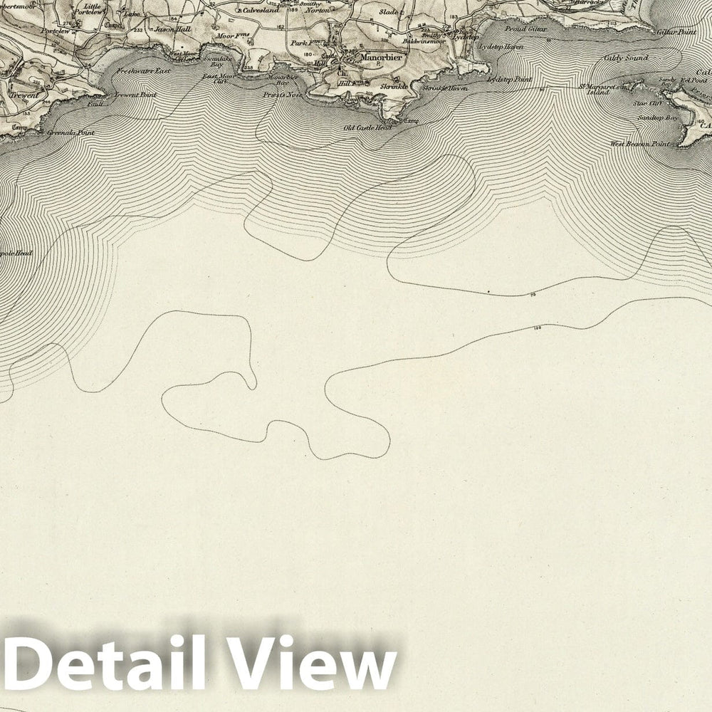 Historic Map : 245 Pembroke (Hills) 1898 - Vintage Wall Art
