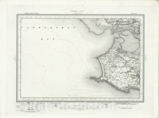 Historic Map : 246 Worms Head 1896 - Vintage Wall Art