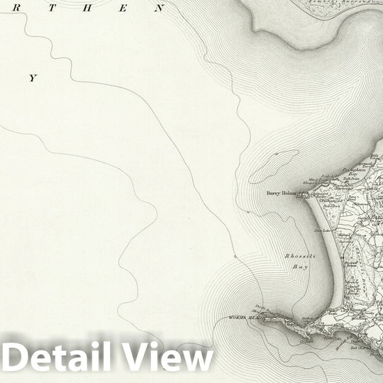 Historic Map : 246 Worms Head 1896 - Vintage Wall Art