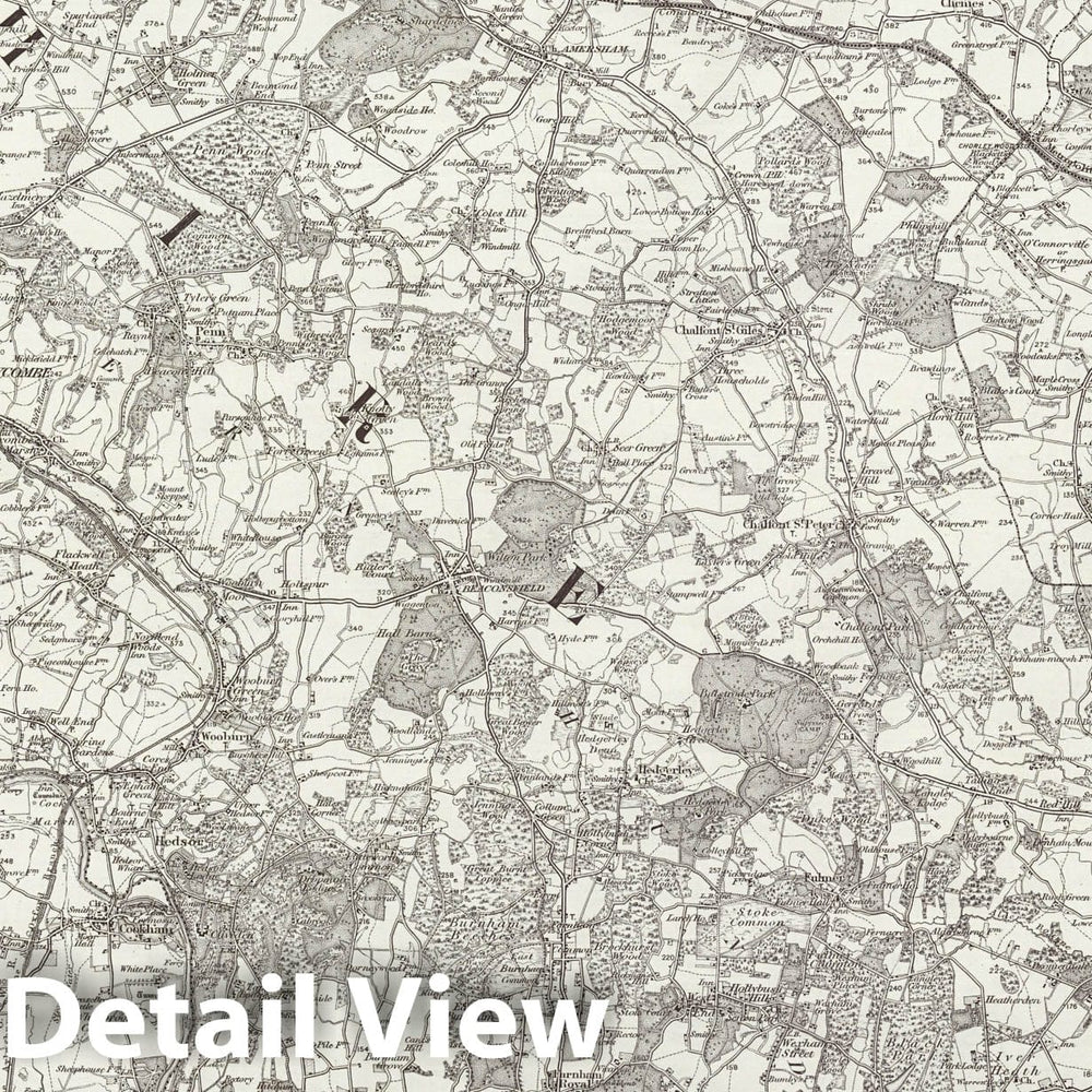 Historic Map : 255 Beaconsfield 1896 - Vintage Wall Art