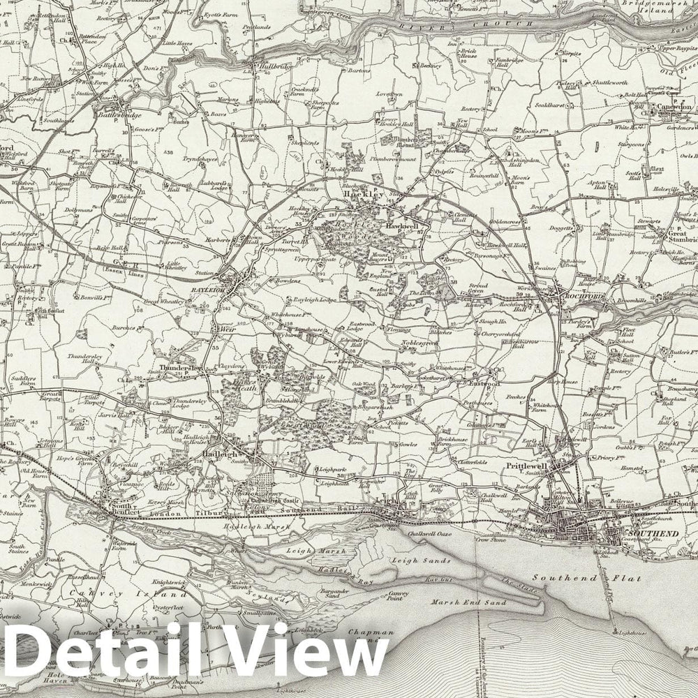 Historic Map : 258 Shoeburyness 1896 - Vintage Wall Art