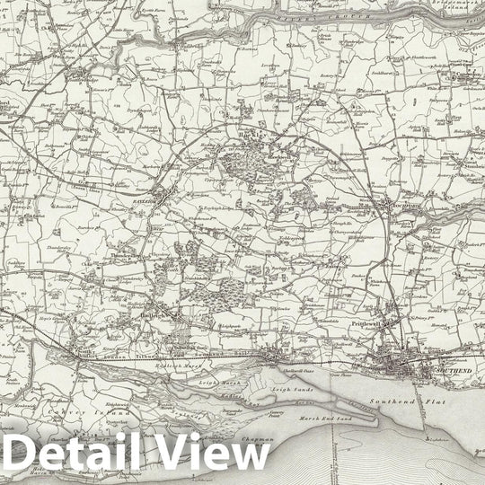 Historic Map : 258 Shoeburyness 1896 - Vintage Wall Art