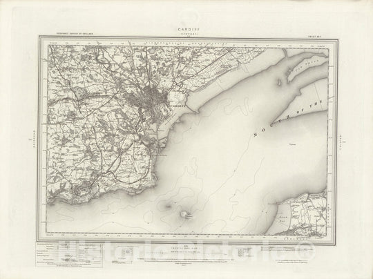 Historic Map : 263 Cardiff 1898 - Vintage Wall Art