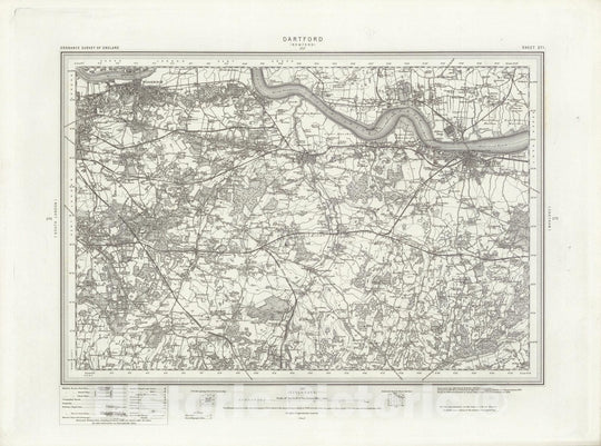 Historic Map : 271 Dartford 1896 - Vintage Wall Art