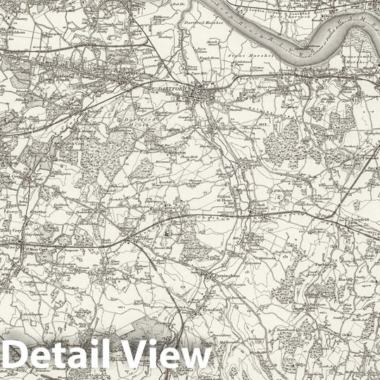 Historic Map : 271 Dartford 1896 - Vintage Wall Art