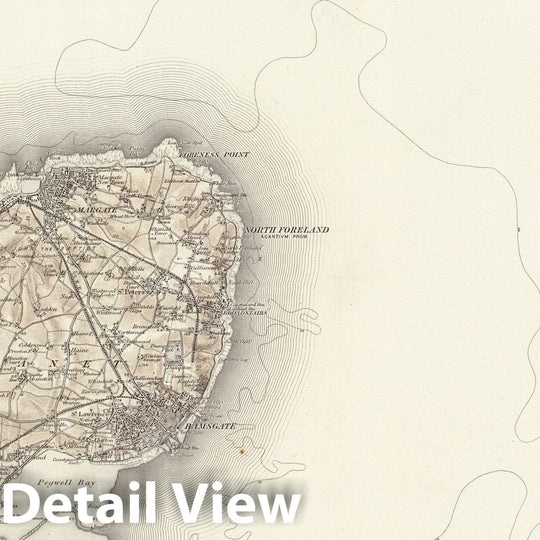 Historic Map : 274 Ramsgate (Hills) 1895 - Vintage Wall Art