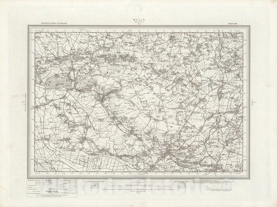 Historic Map : 280 Wells 1898 - Vintage Wall Art