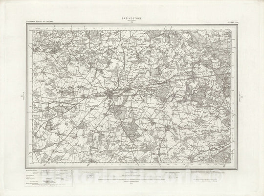 Historic Map : 284 Basingstoke 1895 - Vintage Wall Art