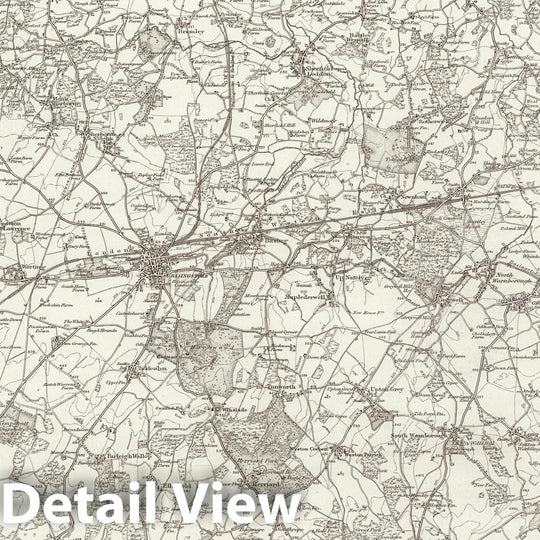 Historic Map : 284 Basingstoke 1895 - Vintage Wall Art