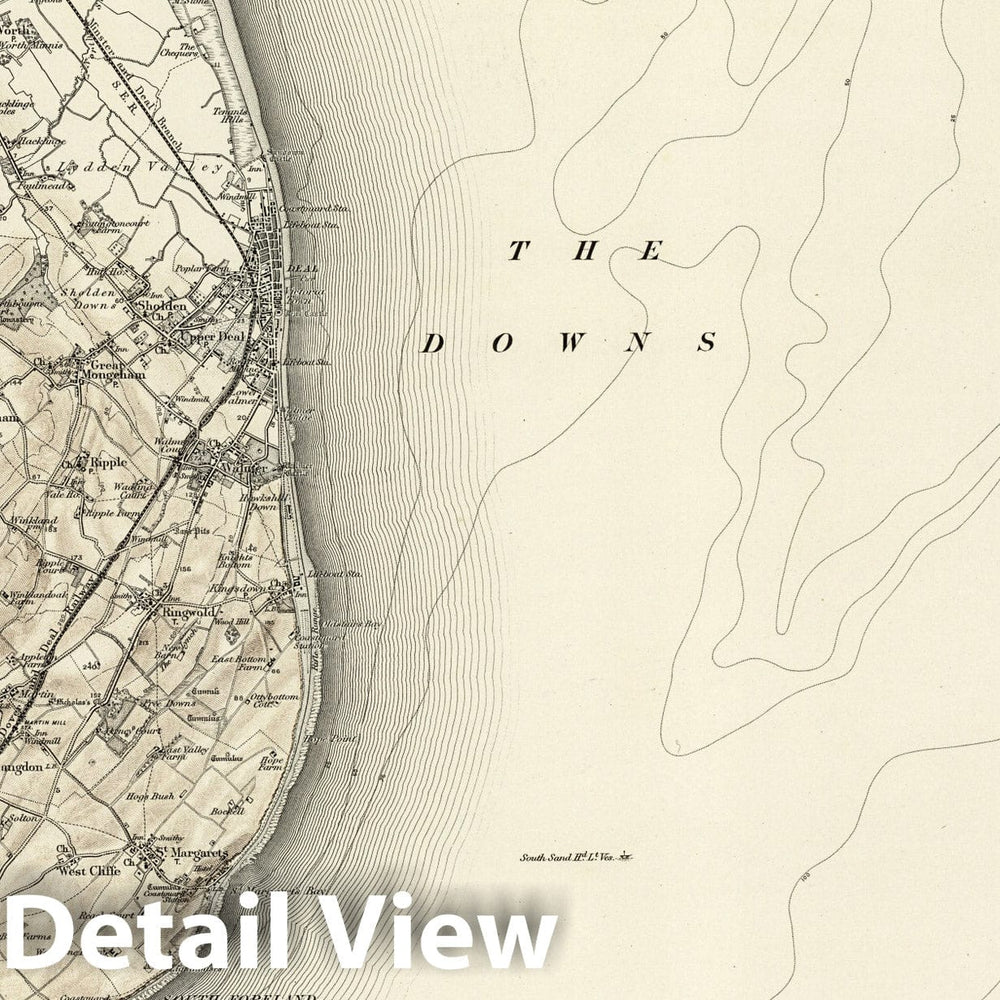 Historic Map : 290 Dover (Hills) 1895 - Vintage Wall Art