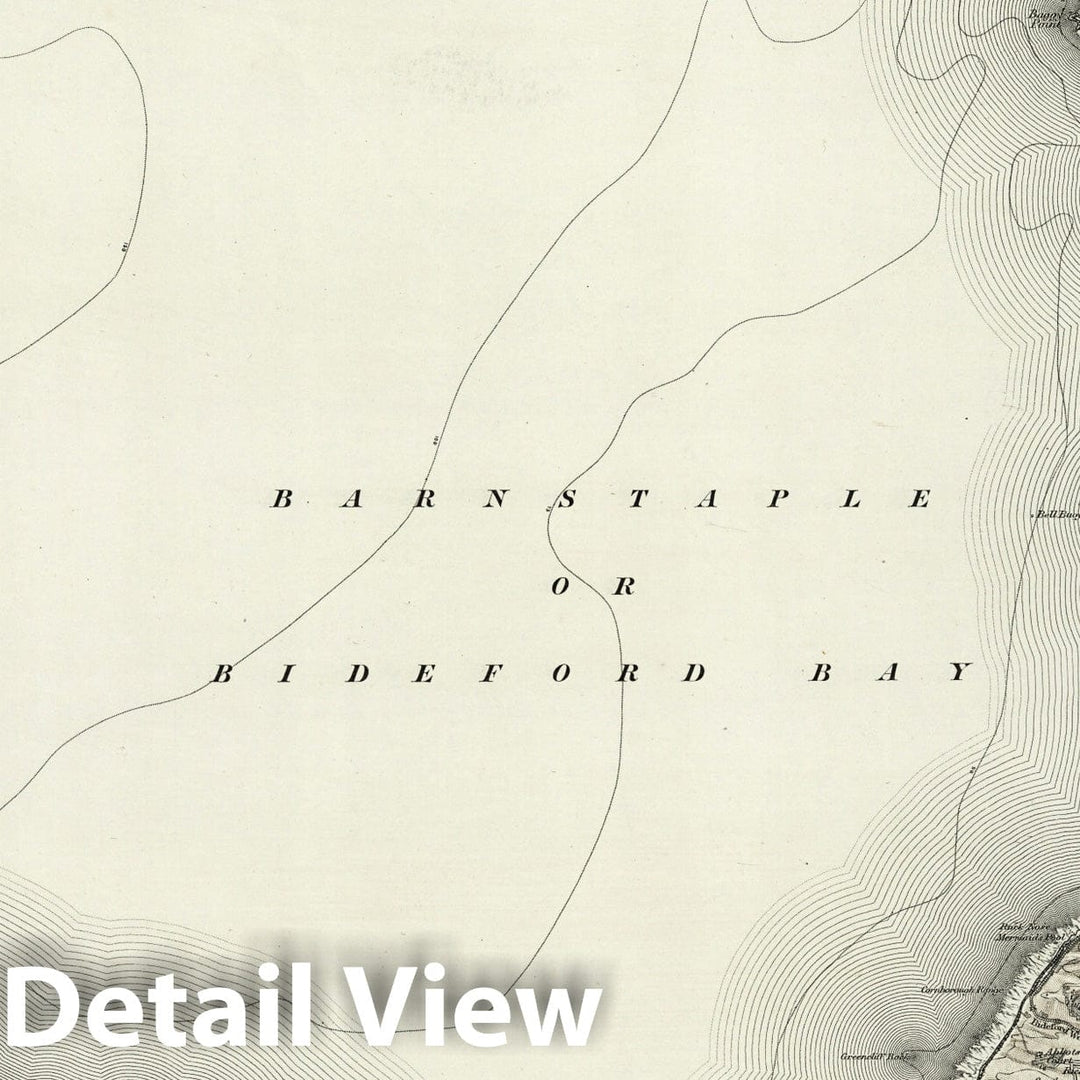 Historic Map : 292 Bideford (Hills) 1908 - Vintage Wall Art