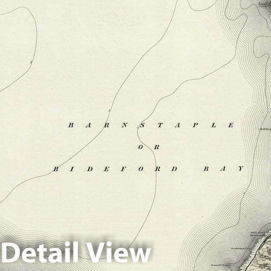 Historic Map : 292 Bideford (Hills) 1908 - Vintage Wall Art