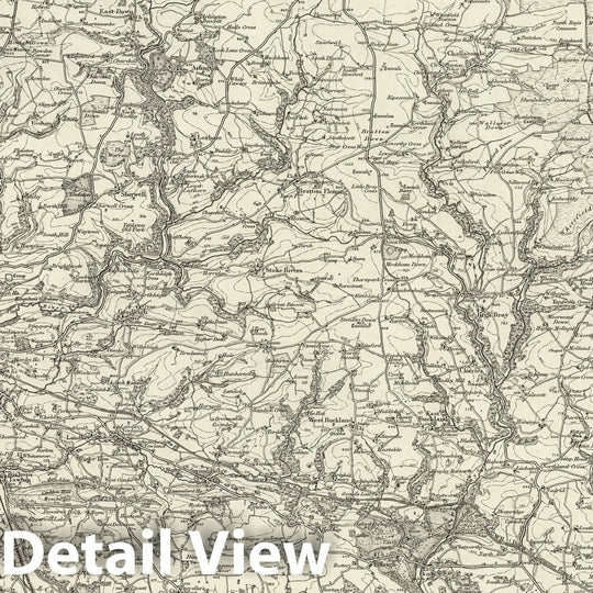 Historic Wall Map : 293 Barnstaple 1898 - Vintage Wall Art