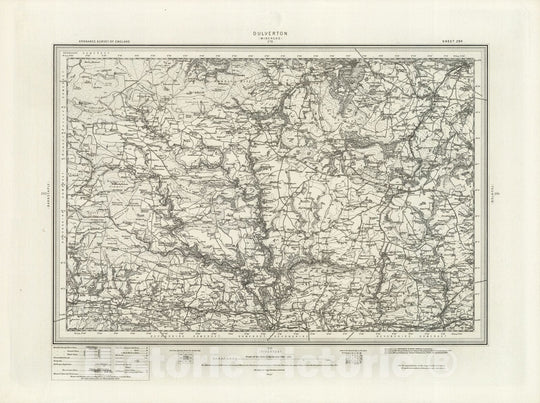 Historic Map : 294 Dulverton 1898 - Vintage Wall Art