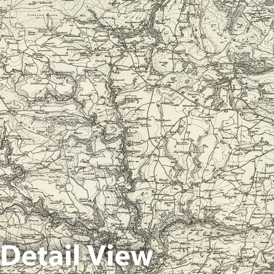 Historic Map : 294 Dulverton 1898 - Vintage Wall Art