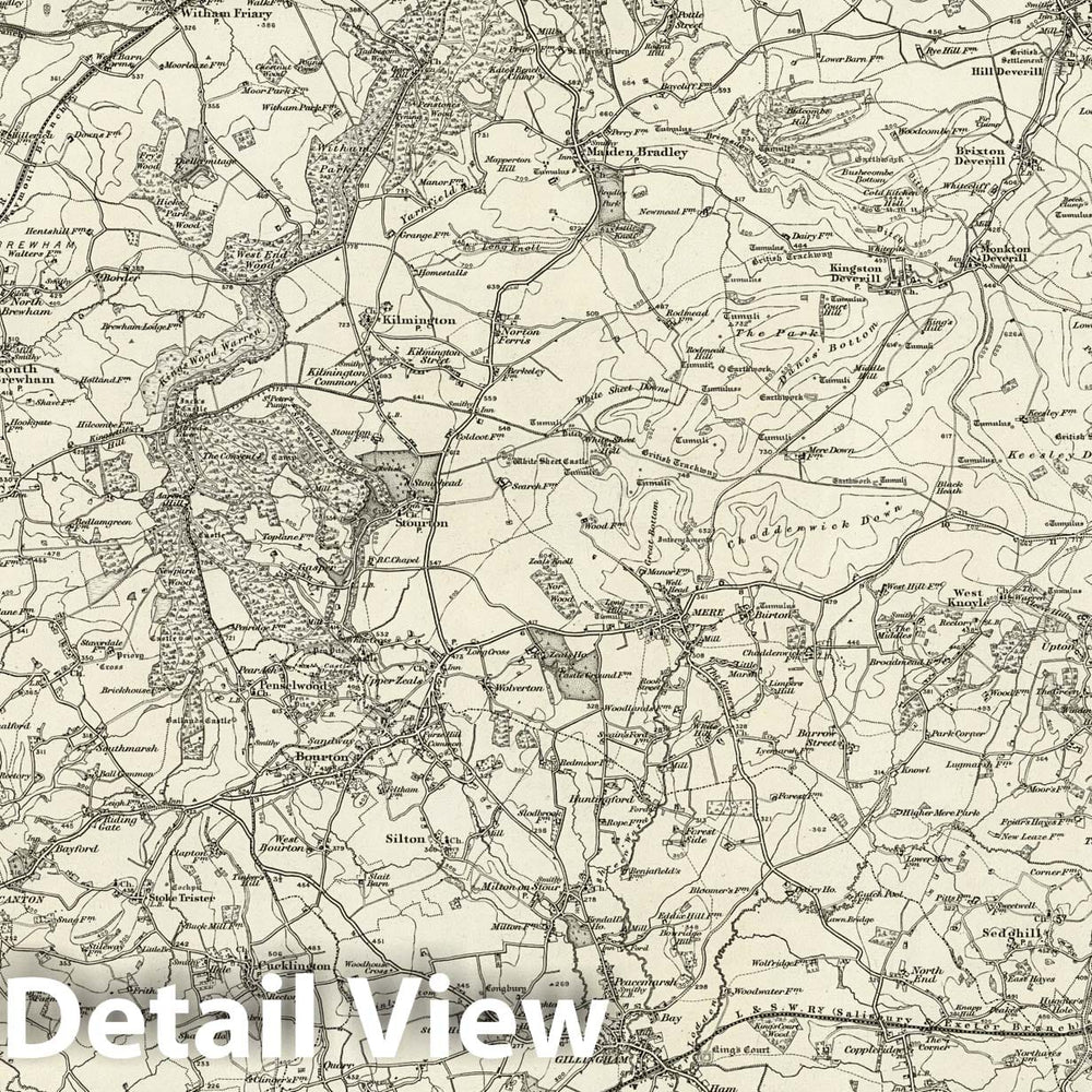 Historic Map : 297 Wincanton 1898 - Vintage Wall Art