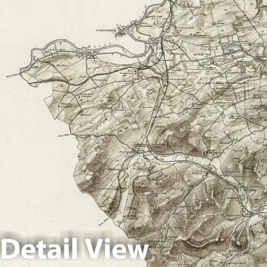 Historic Map : 3 Ford (Hills) 1897 - Vintage Wall Art