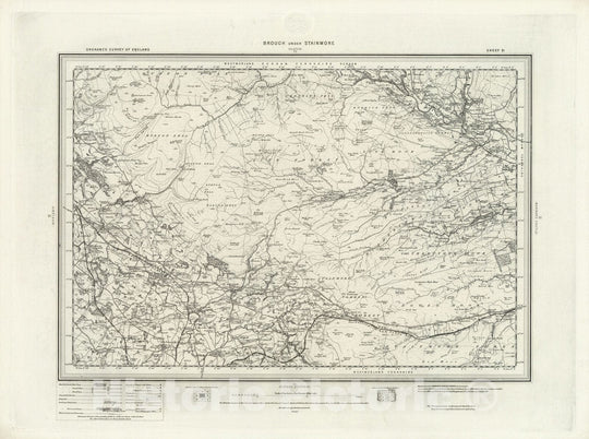 Historic Map : 31 Brough under Stainmore 1897 - Vintage Wall Art