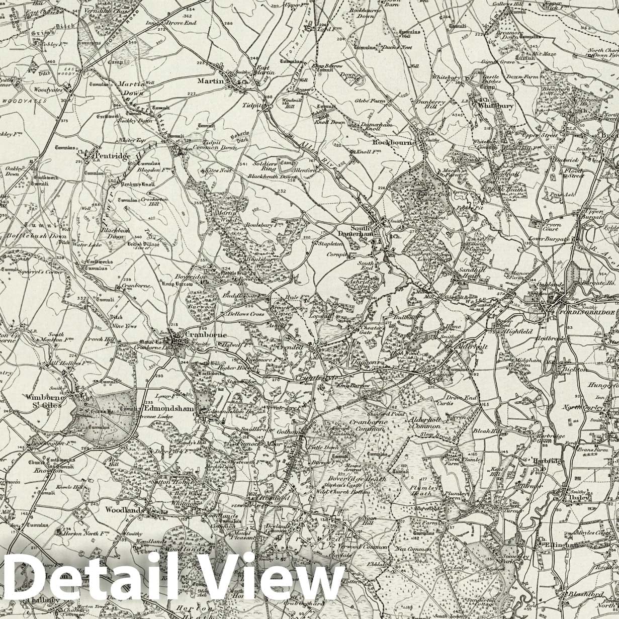 Historic Map : 314 Ringwood 1895 - Vintage Wall Art