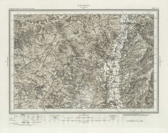Historic Map : 314 Ringwood (Hills) 1904 - Vintage Wall Art