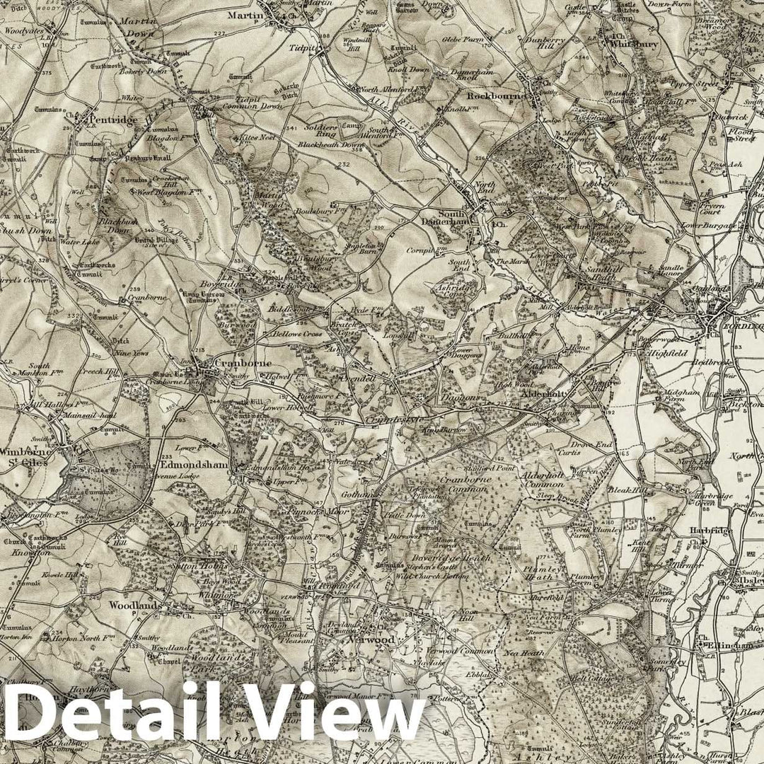 Historic Map : 314 Ringwood (Hills) 1904 - Vintage Wall Art