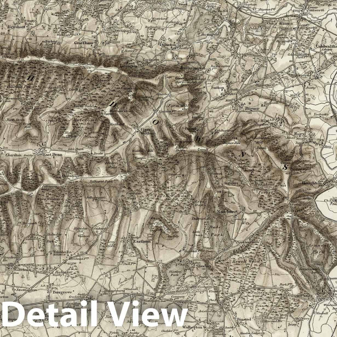 Historic Map : 317 Chichester (Hills) 1895 - Vintage Wall Art