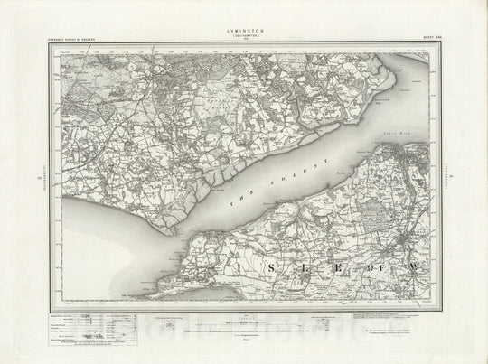 Historic Map : 330 Lymington 1895 - Vintage Wall Art