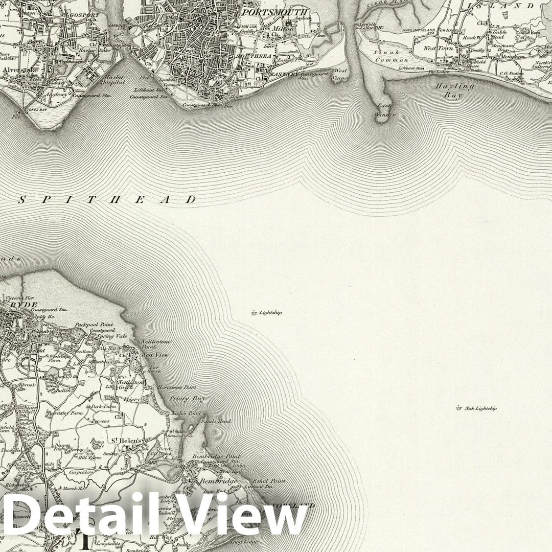Historic Map : 331 Portsmouth 1895 - Vintage Wall Art