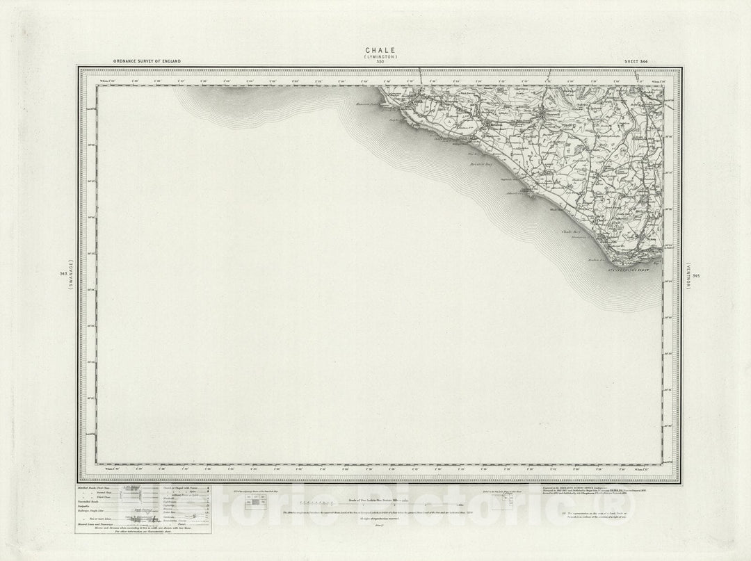 Historic Map : 344 Chale 1895 - Vintage Wall Art