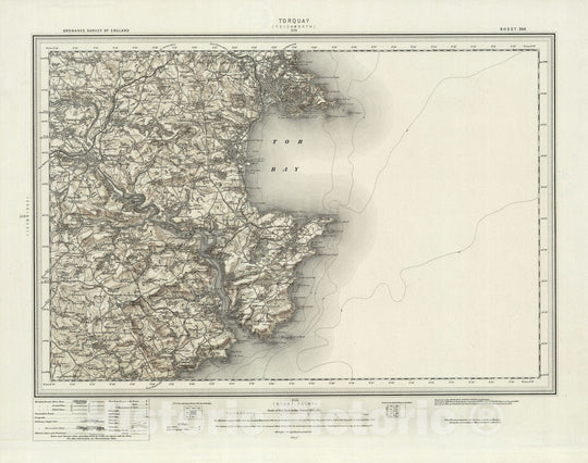 Historic Map : 350 Torquay (Hills) 1898 - Vintage Wall Art