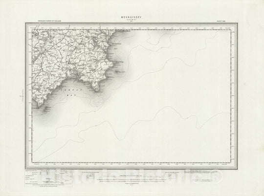 Historic Map : 353 Mevagissey 1895 - Vintage Wall Art