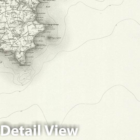 Historic Map : 353 Mevagissey 1895 - Vintage Wall Art