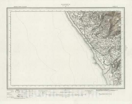 Historic Map : 37 Gosforth (Hills) 1897 - Vintage Wall Art