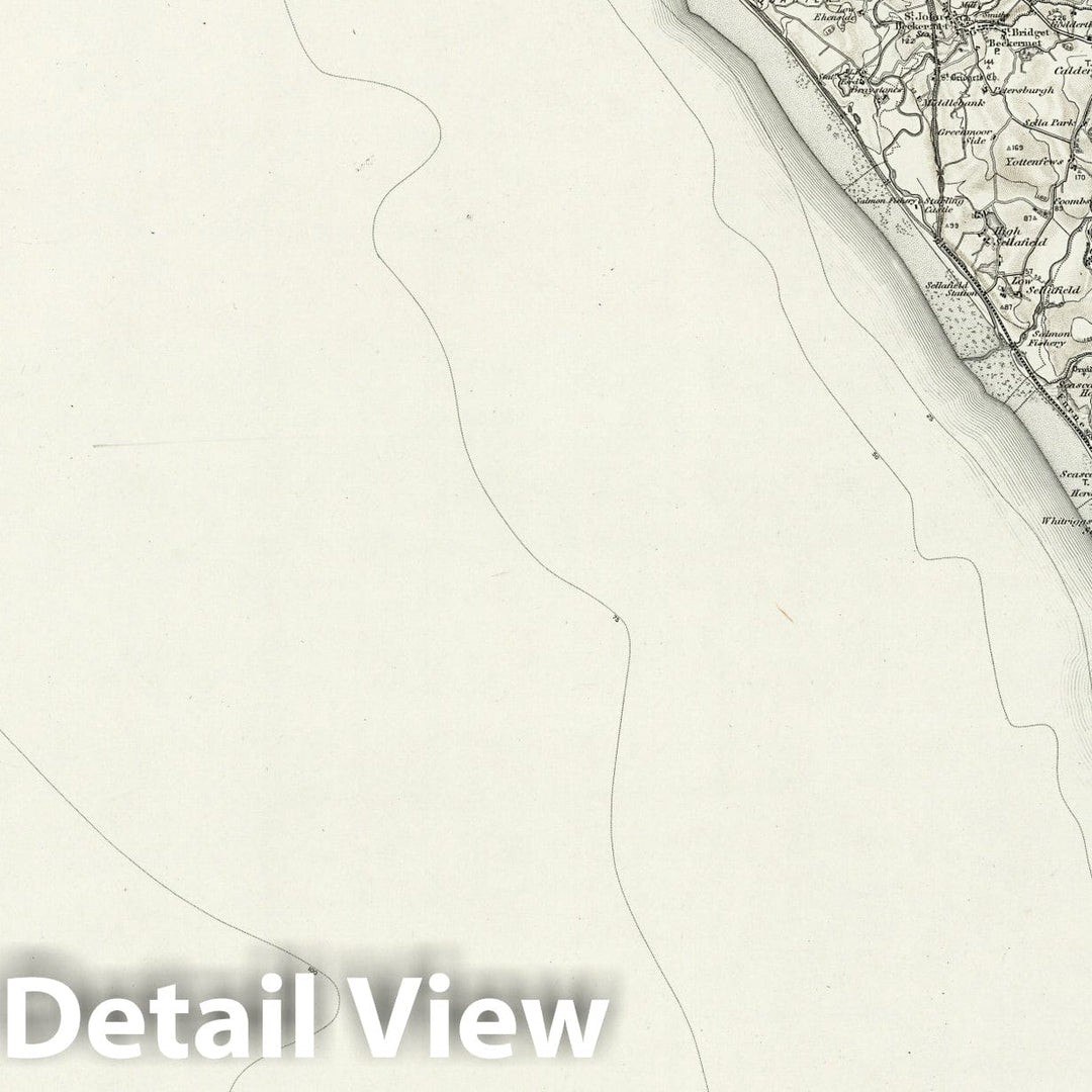 Historic Map : 37 Gosforth (Hills) 1897 - Vintage Wall Art