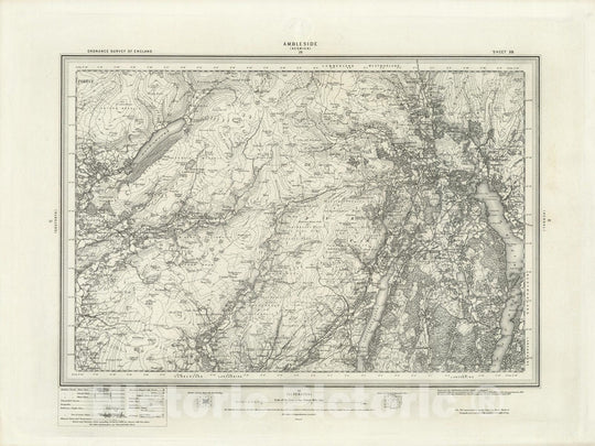 Historic Map : 38 Ambleside 1897 - Vintage Wall Art