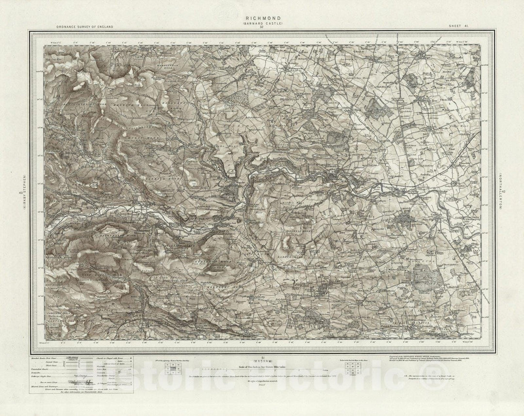 Historic Map : 41 Richmond (Hills) 1898 - Vintage Wall Art