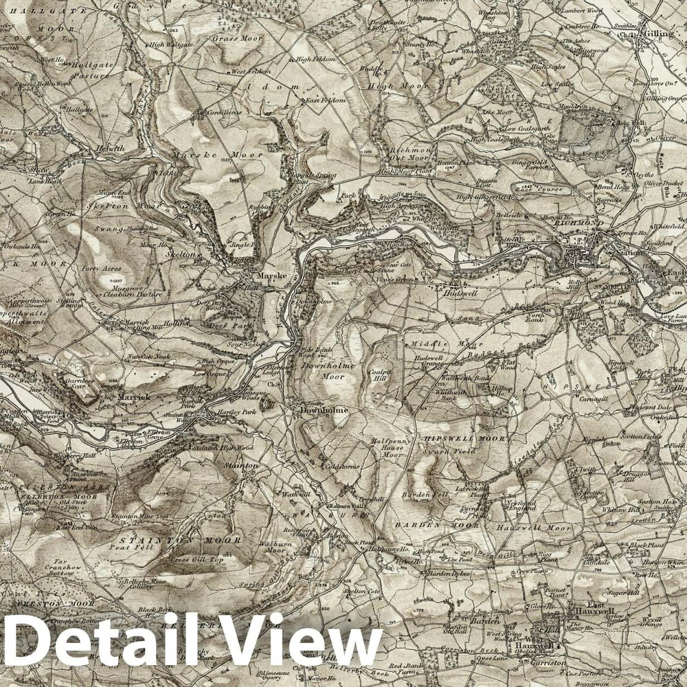 Historic Map : 41 Richmond (Hills) 1898 - Vintage Wall Art