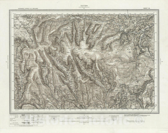 Historic Map : 43 Egton (Hills) 1898 - Vintage Wall Art