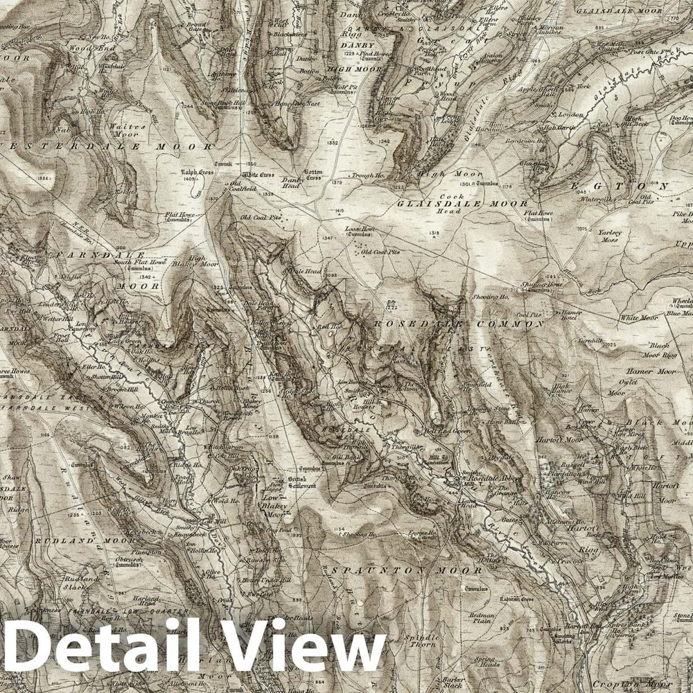 Historic Map : 43 Egton (Hills) 1898 - Vintage Wall Art