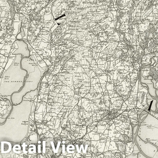 Historic Map : 48 Ulverston 1898 - Vintage Wall Art