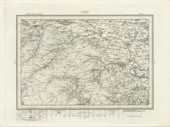 Historic Map : 51 Masham 1897 - Vintage Wall Art